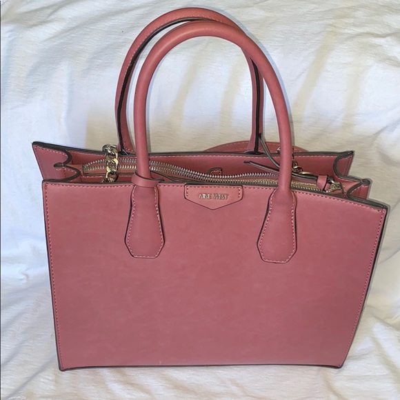 New Nine West pink leather hand bag - Picture 2 of 6